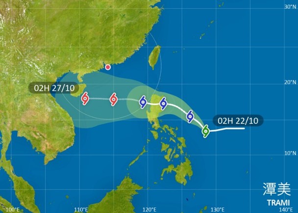 熱帶低氣壓增強為熱帶風暴　命名為「潭美」