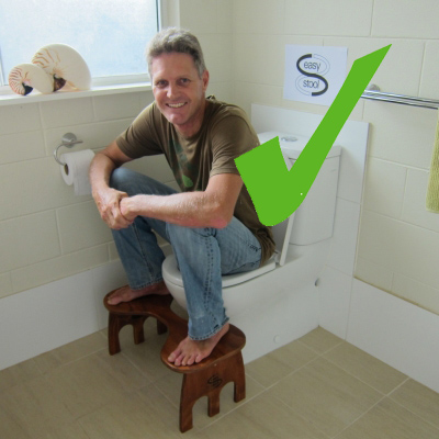 恩德斯建議，在廁所放置矮凳，大便時把腳放在矮凳上，模擬踎廁動作大便。（互聯網圖片）