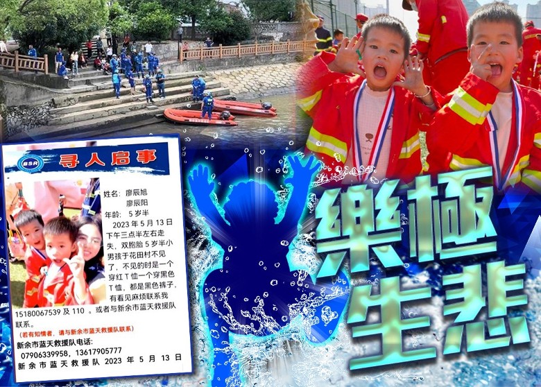 5歲雙胞胎兄弟玩捉迷藏 失足落水身亡｜即時新聞｜兩岸｜oncc東網 3024