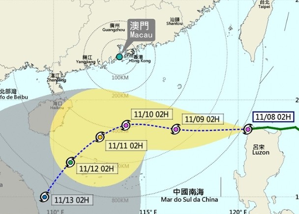 「銀杏」進入澳門800公里　氣象局將於日間發出熱帶氣旋信號